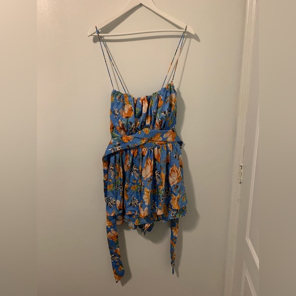 Floral Daydream Satin Romper - Picture 2 of 7